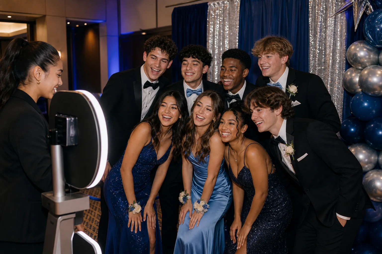 Prom photo booth in Austin, Texas.